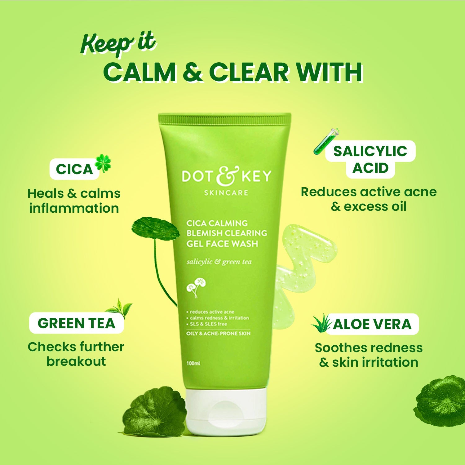 Dot & Key Super Cica & Salicylic Anti Acne Routine, Combo Pack