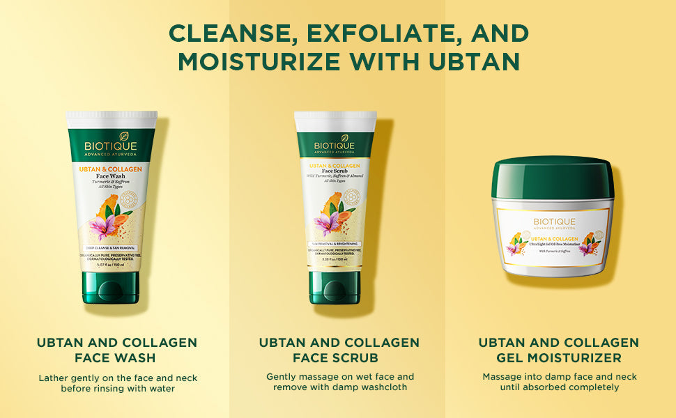Biotique Ubtan & Collagen Face Wash, 150ml - Image 6 - Buy from Indicrest