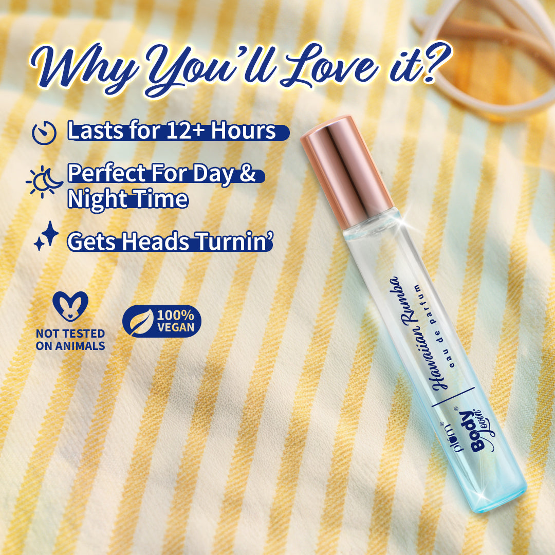 Plum Hawaiian Rumba Eau De Parfum (Perfume) by Plum BodyLovin' | Fresh Beachy Fragrance | Long Lasting | Easy To Carry, 50ml