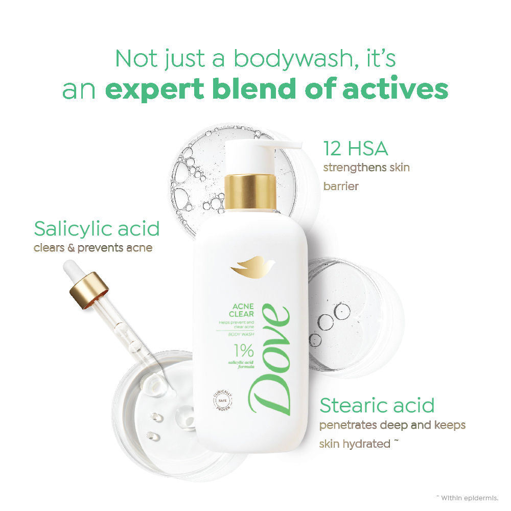 Dove Acne Clear Serum Body Wash with 1% Clearing Serum + Salicylic Acid, 300ml Buy at Indicrest Image 4