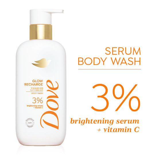 Dove Glow Recharge Exfoliating Serum Body Wash with 3% Brightening Serum + Vitamin C, 300ml Buy at Indicrest