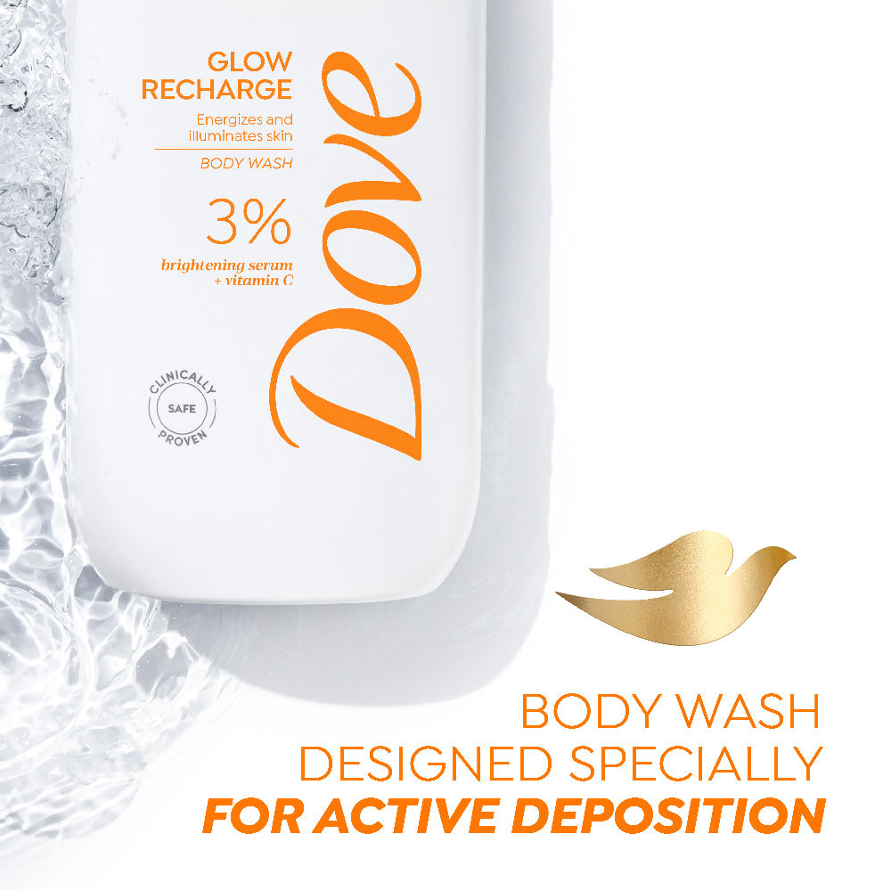 Dove Glow Recharge Exfoliating Serum Body Wash with 3% Brightening Serum + Vitamin C, 300ml Buy at Indicrest Image 6