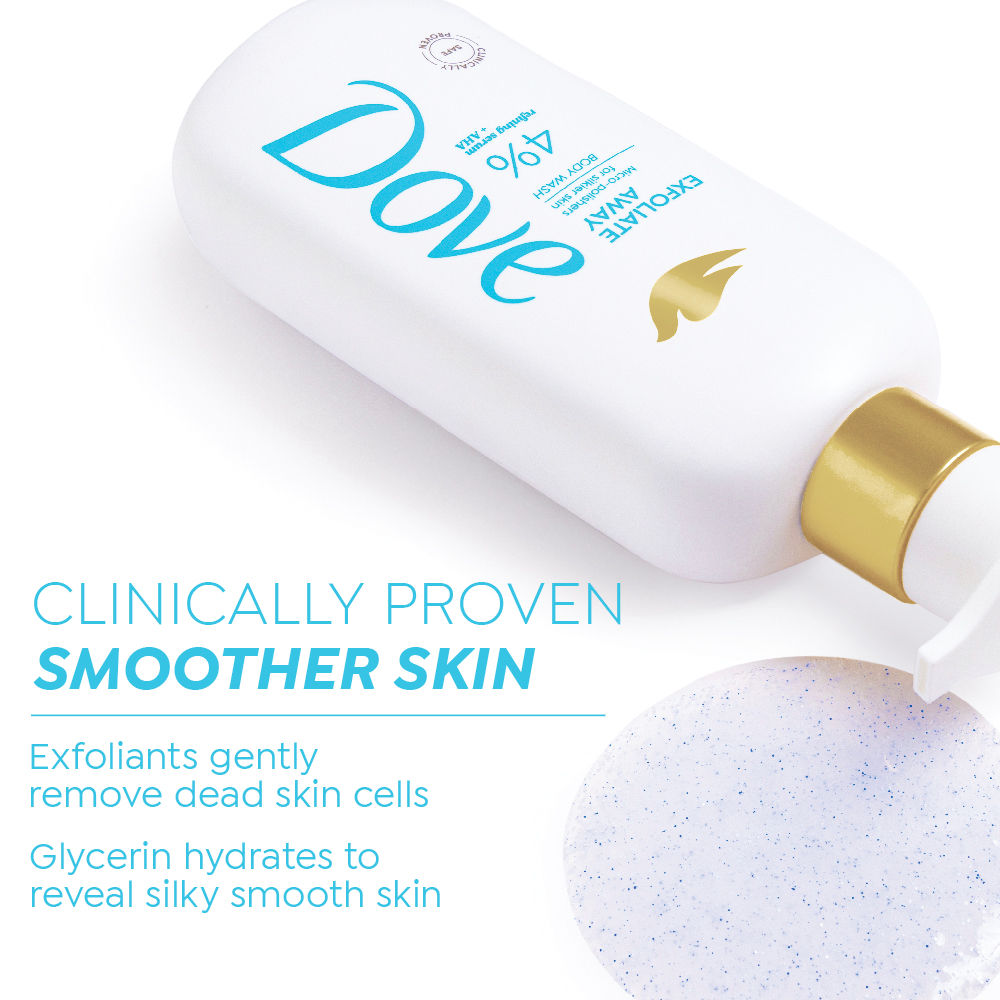Dove Exfoliate Away Serum Body Wash with 4% Refining Serum + AHA, 300ml Buy at Indicrest Image 5
