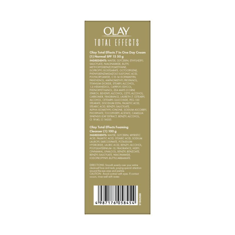 Olay Total Effects Gift Pack - Day Cream & Cleanser, Fights 7 Signs of Ageing With Niacimide, 150g Buy at Indicrest Image 4