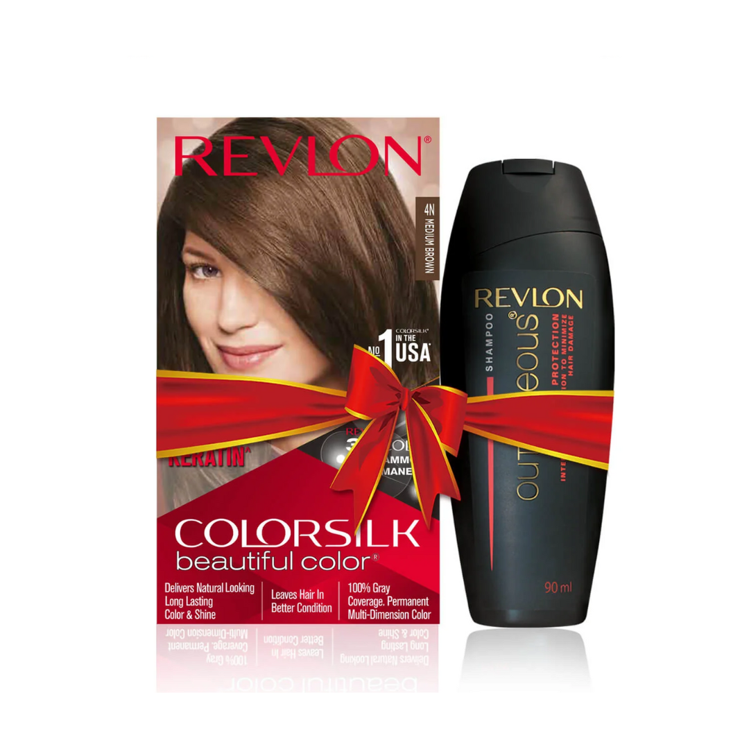 Revlon Colorsilk Beautiful Color + Outrageous Shampoo, 2N Brown Black + Shampoo, 90ml - Image 42 - Buy from Indicrest