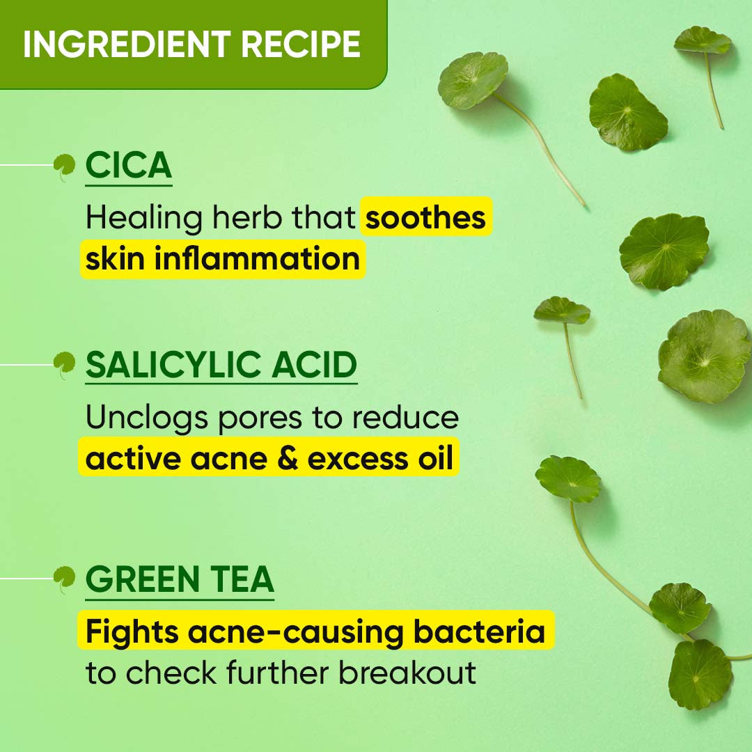 Dot & Key Cica + Salicylic Gel Face Wash 100g - Pack of 2, (200ml)