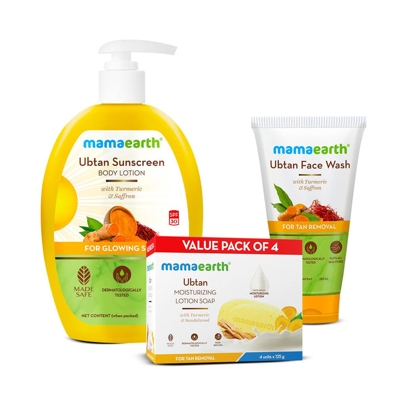 Mamaearth Ubtan Tan-Free Glow Trio - Buy from Indicrest