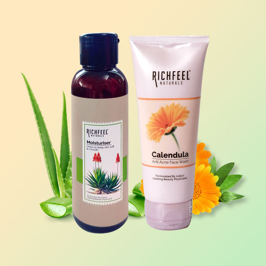 Richfeell Moisturiser 100ml With Anti Acne Face wash 100g - Buy from Indicrest