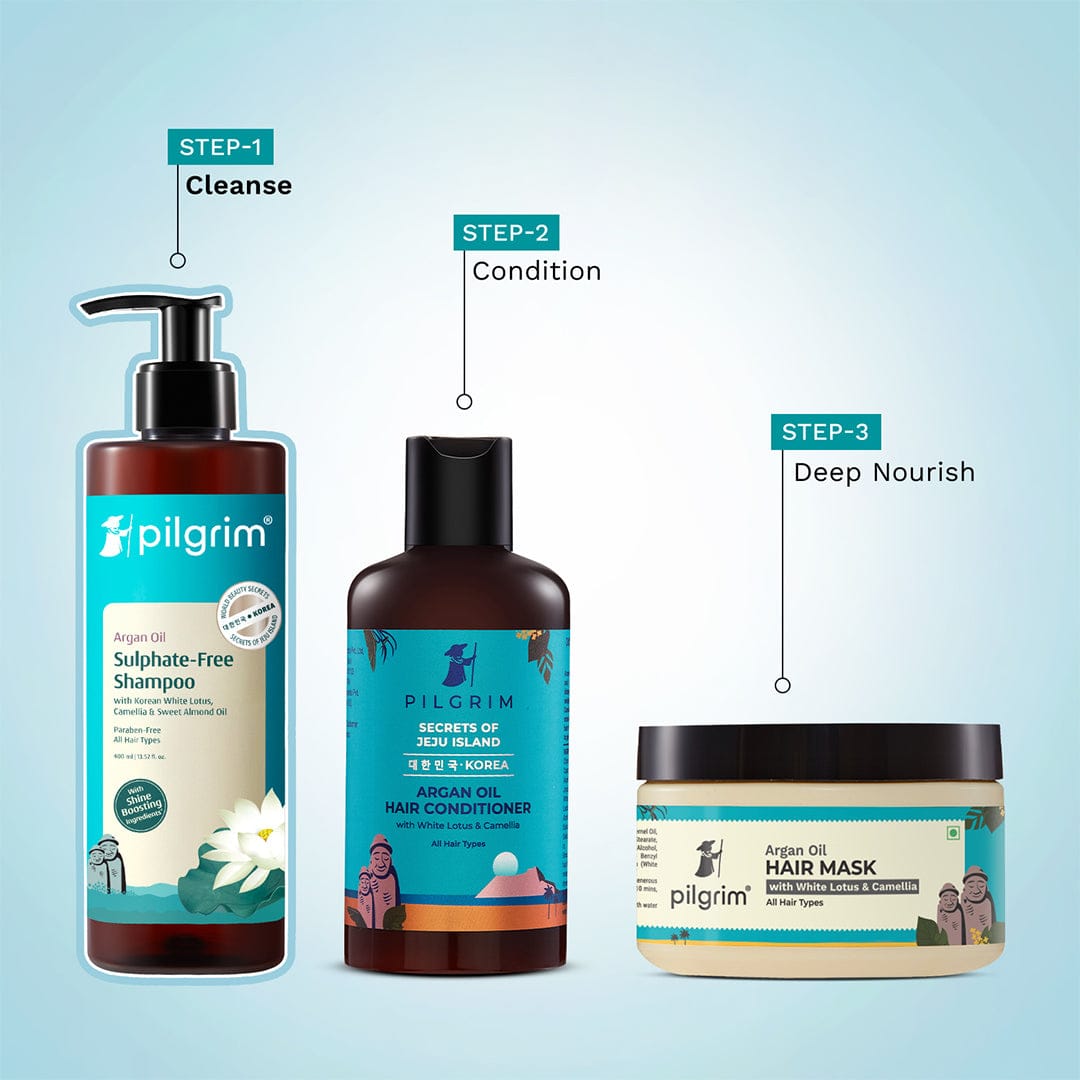 Pilgrim Argan Oil Sulphate Free Shampoo with Korean White Lotus, Camellia & Sweet Almond Oil, 200ml - Image 9 - Buy from Indicrest