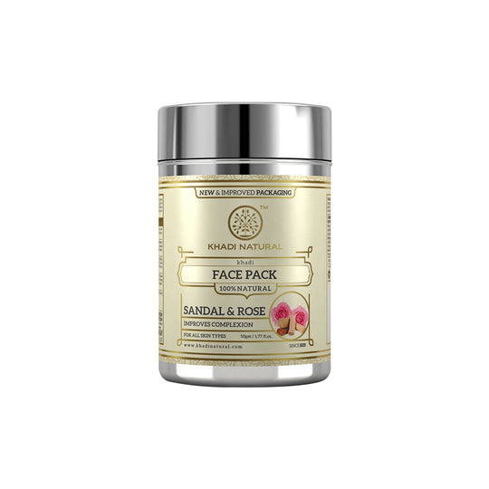 Khadi Natural Sandal & Rose Face Pack - 50gm - Buy from Indicrest