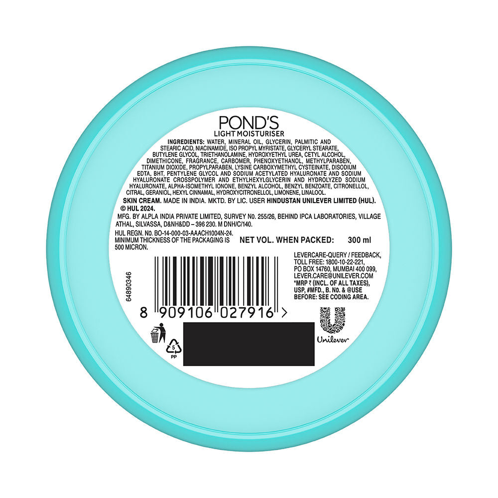 Pond’s Light Moisturiser Non-Oily Fresh Feel With Vitamin E + Glycerine, 300ml Buy at Indicrest Image 14