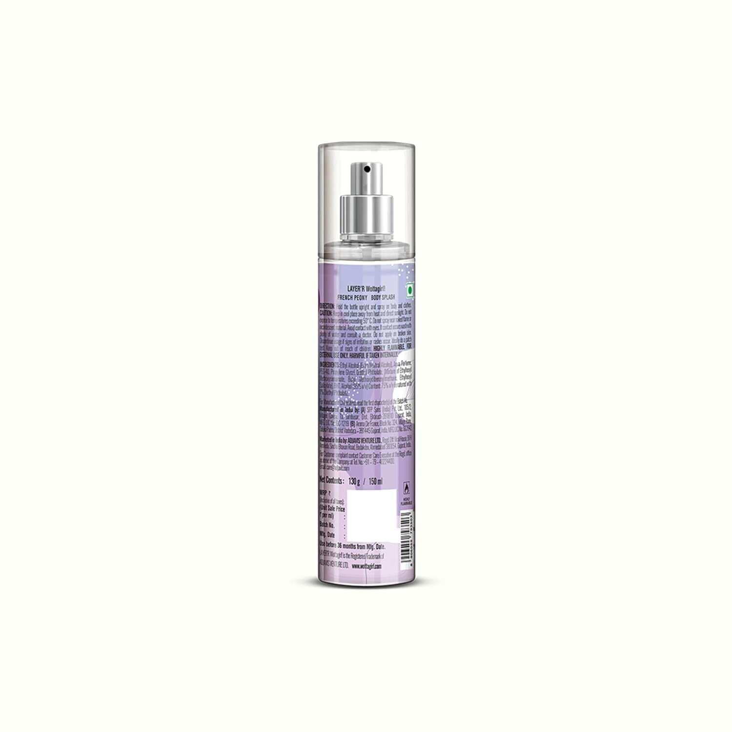 Wottagirl Wottagirl! French Peony 150ml Body Splash for Women | Elegant Floral Mist with Lavender & Peony | Long-Lasting, Refreshing & Skin-Friendly Fragrance  - Image 6 - Buy from Indicrest