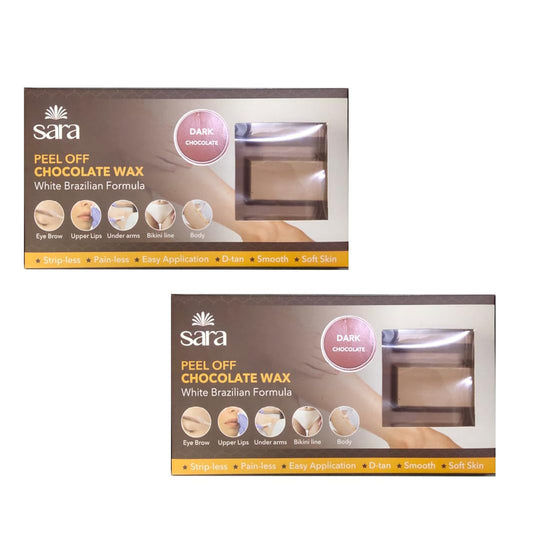 SARA PEEL OFF CHOCOLATE Wax 500g (DARK) (Pack of 2) - Buy from Indicrest