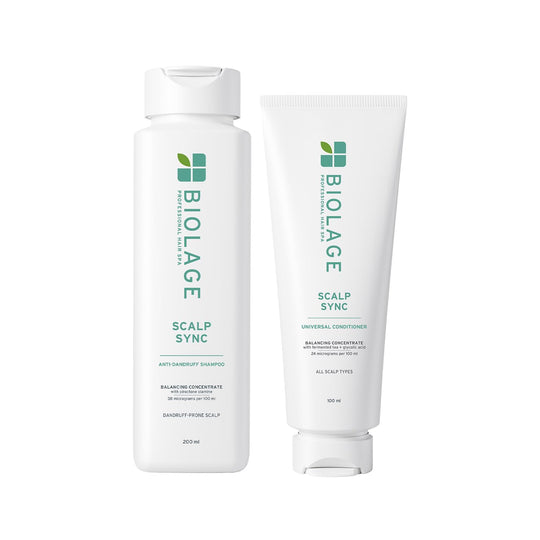 Biolage Scalp Sync Anti-Dandruff 2-Step Regime, Removes Visible Flakes from 1st Use, Enriched with Piroctone Olamine, Shampoo for Men and Women, Deep Scalp Treatment, 200+100ml - Buy from Indicrest