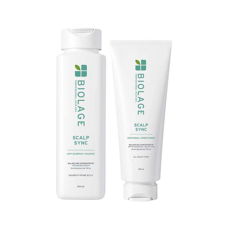 Biolage Scalp Sync Anti-Dandruff 2-Step Regime, Removes Visible Flakes from 1st Use, Enriched with Piroctone Olamine, Shampoo for Men and Women, Deep Scalp Treatment, 200+100ml - Buy from Indicrest