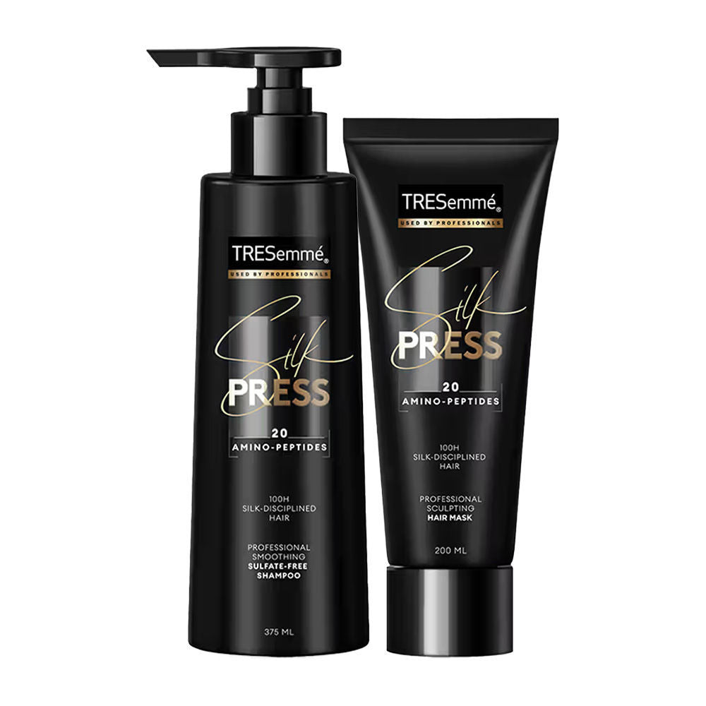 TRESemme Silk Press Shampoo, 375ml + Mask, 200ml Combo Buy at Indicrest