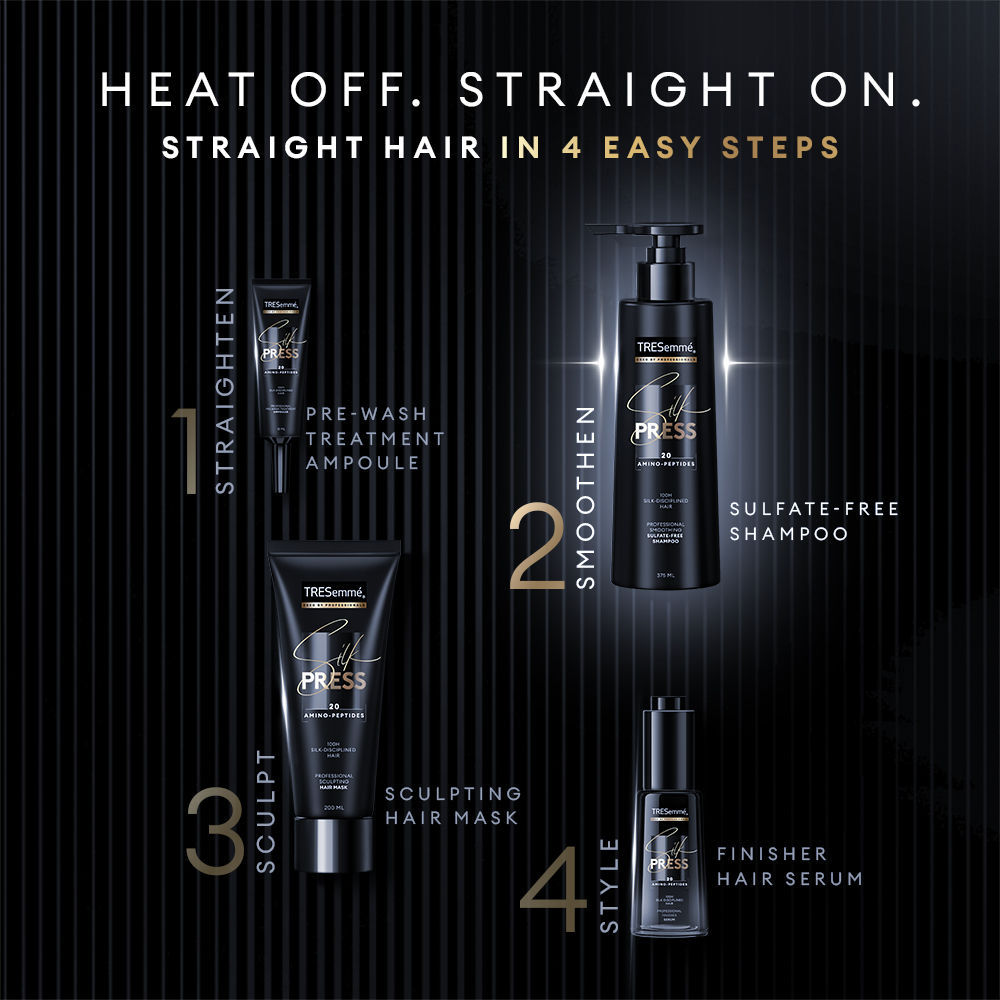 TRESemme Silk Press Shampoo, 375ml + Mask, 200ml Combo Buy at Indicrest Image 9