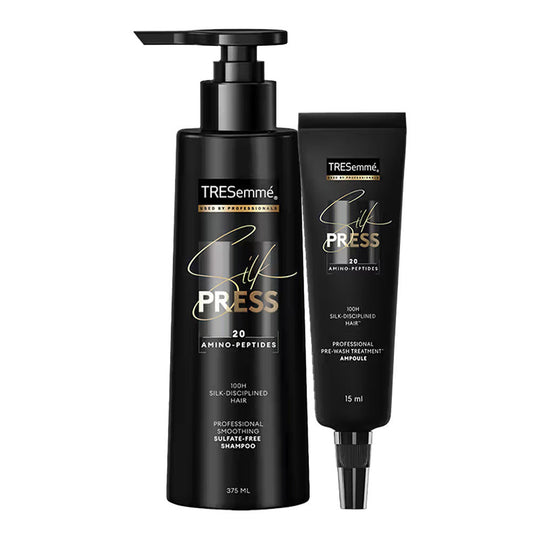 TRESemme Silk Press Shampoo, 375ml + Ampoule, 15ml Combo Buy at Indicrest