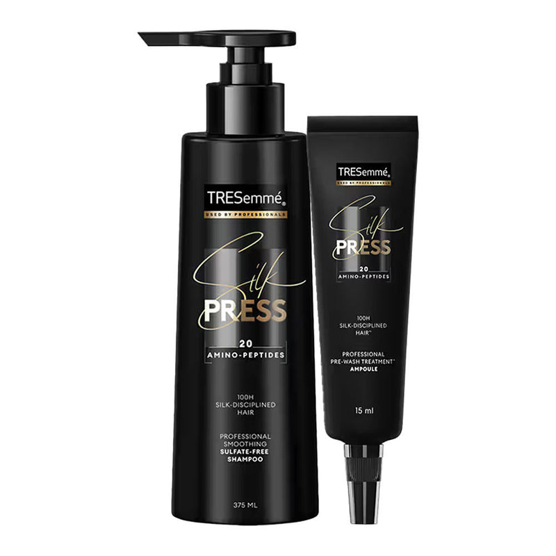 TRESemme Silk Press Shampoo, 375ml + Ampoule, 15ml Combo Buy at Indicrest