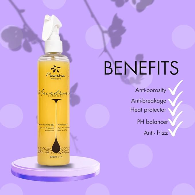 Floractive Profissional Serum Illuminador, 250ml – Shine-Enhancing Hair Serum