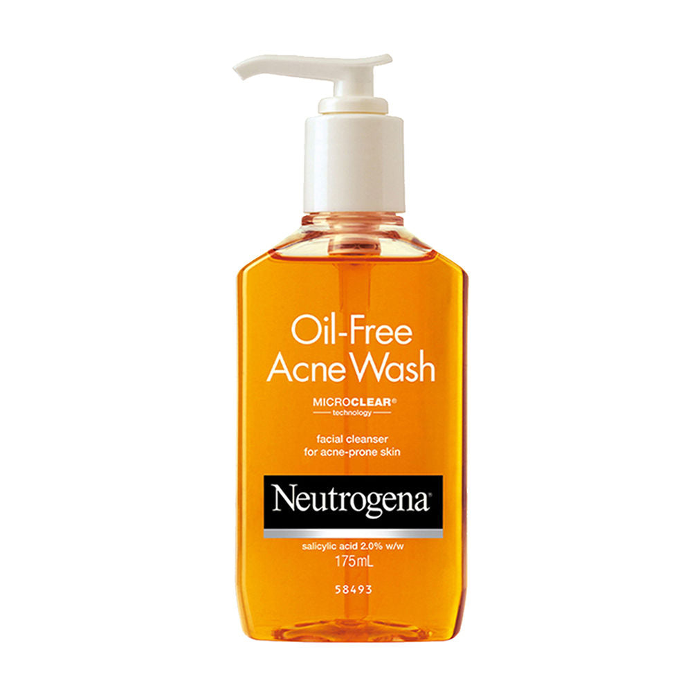 Neutrogena Oil Free Acne Cleansing Face Wash with 2% Salicylic Acid for Acne Prone & Oily Skin, 175ml