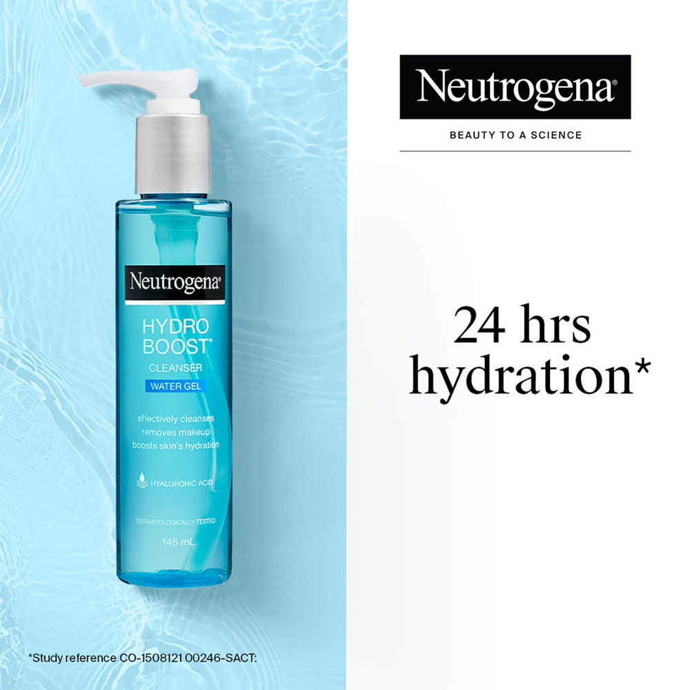 Neutrogena Hydro Boost Cleanser Water Gel Face Wash with Hyaluronic Acid for Normal & Sensitive Skin, 145ml