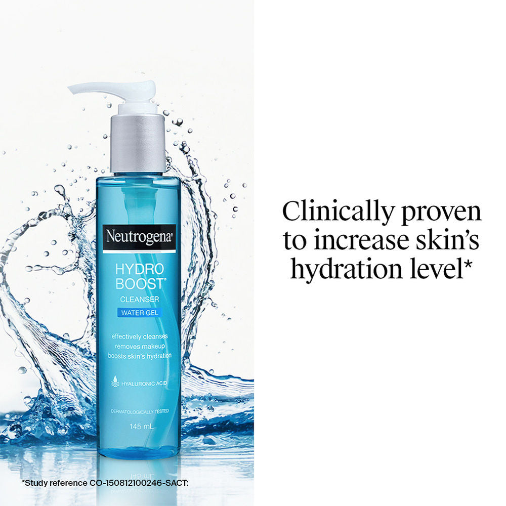 Neutrogena Hydro Boost Cleanser Water Gel Face Wash with Hyaluronic Acid for Normal & Sensitive Skin, 145ml