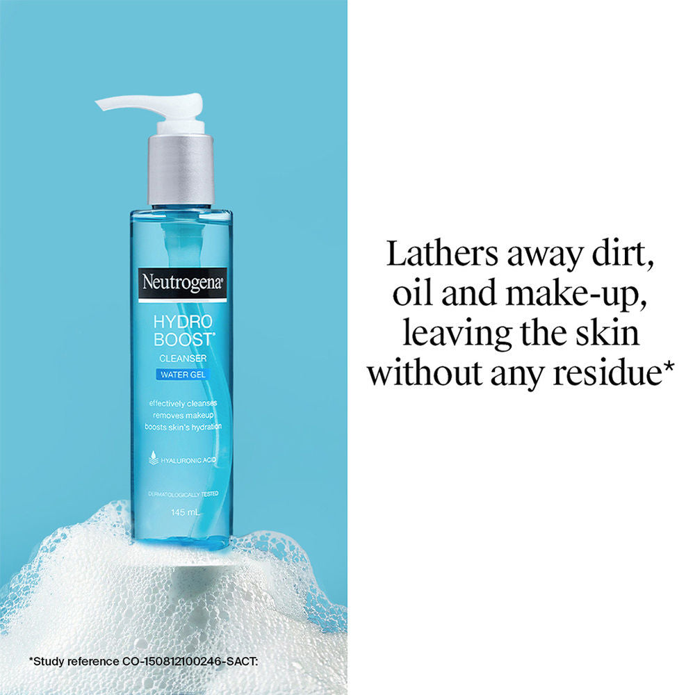Neutrogena Hydro Boost Cleanser Water Gel Face Wash with Hyaluronic Acid for Normal & Sensitive Skin, 145ml