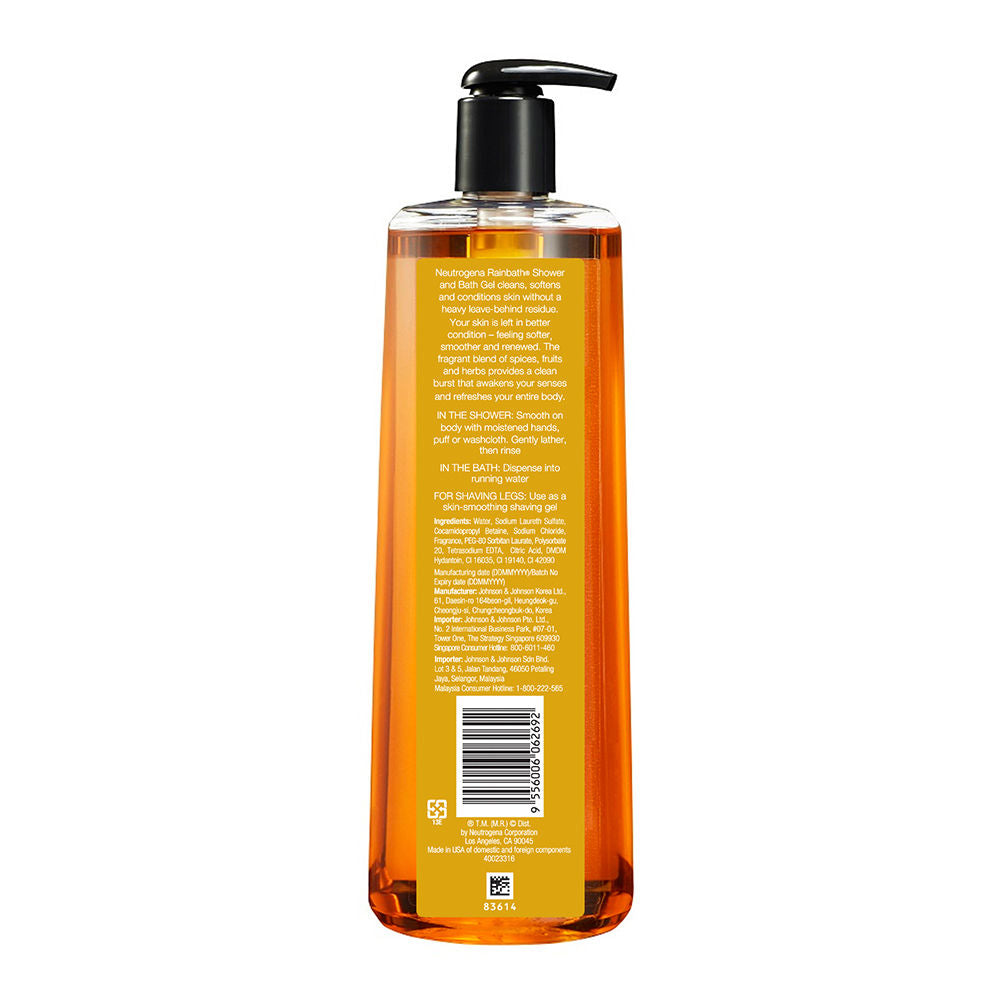 Neutrogena Rainbath Refreshing Shower & Bath Gel Body Wash For Cleansing Skin Without Residue, 473ml