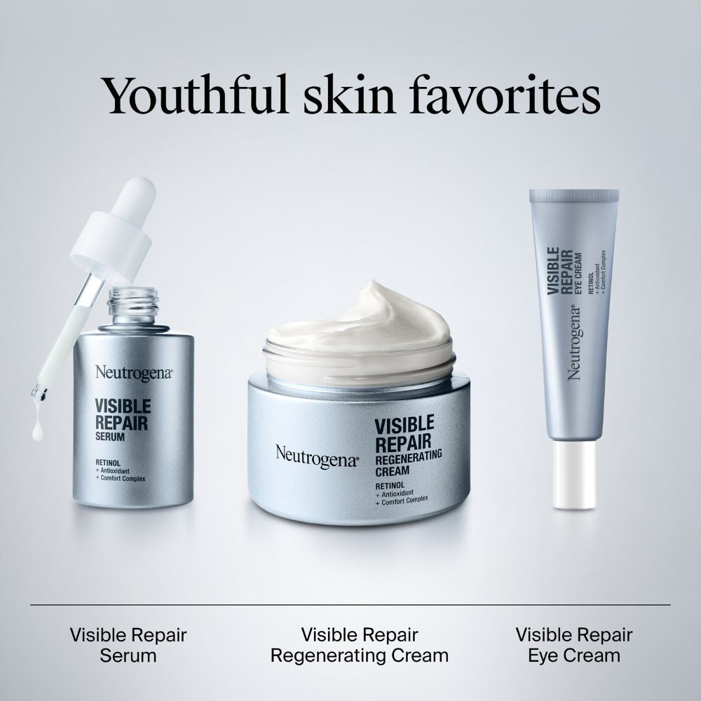Neutrogena Visible Repair Retinol + Peptide Night Eye Cream For Anti-Ageing, Dark Circles & Wrinkles, 15g
