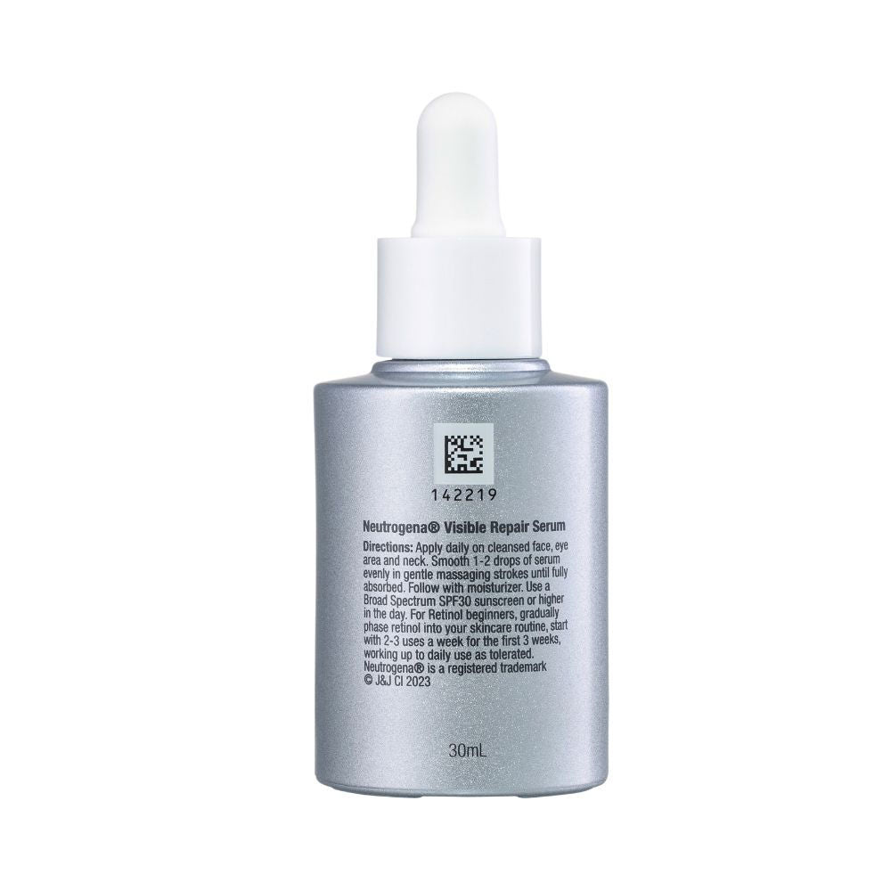 Neutrogena Visible Repair Anti-Ageing Retinol + Peptide Night Face Serum For Wrinkles & Fine Lines, 30ml