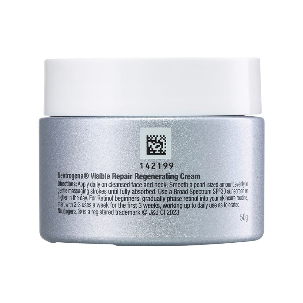 Neutrogena Visible Repair Retinol + Peptide Anti-Ageing Day & Night Cream For Wrinkles & Fine Lines, 50g