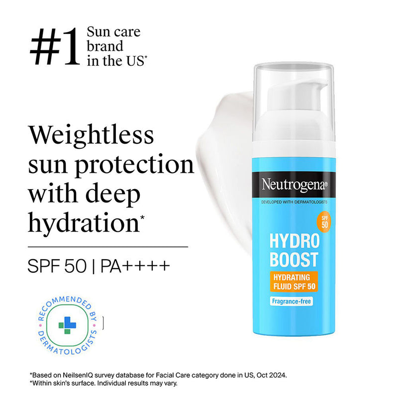 Neutrogena Hydro Boost Face Sunscreen SPF50+ PA++++ Hyaluronic Acid, Niacinamide,Oily Sensitive Skin, 50ml
