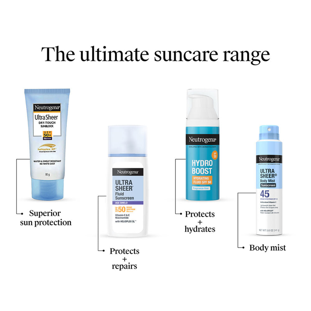 Neutrogena Ultra Sheer Body Mist Sunscreen Broad Spectrum SPF 45, 141g