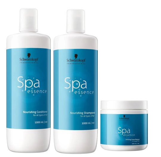 Schwarzkopf Professional Spa Essence Shampoo, 1000ml + Conditioner, 1000ml + Hair Mask, 500ml Combo Buy at Indicrest