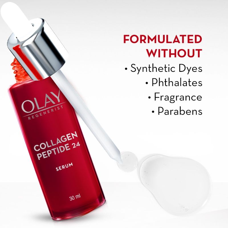Olay Collagen Peptide Face Serum, Smooth & Plump Skin With Collagen & Niacimide, Sulphate Free, 30ml Buy at Indicrest Image 6