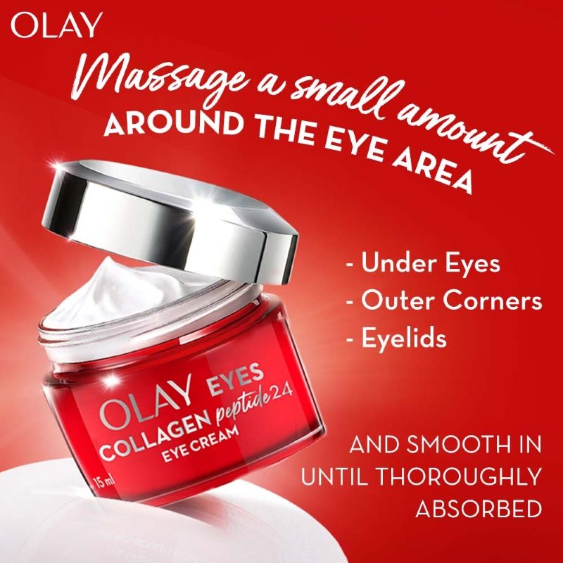 Olay Collagen Peptide Eye Cream, Smooth & Plump Undereyes With Niacimide, Sulphate free, 15ml Buy at Indicrest Image 5