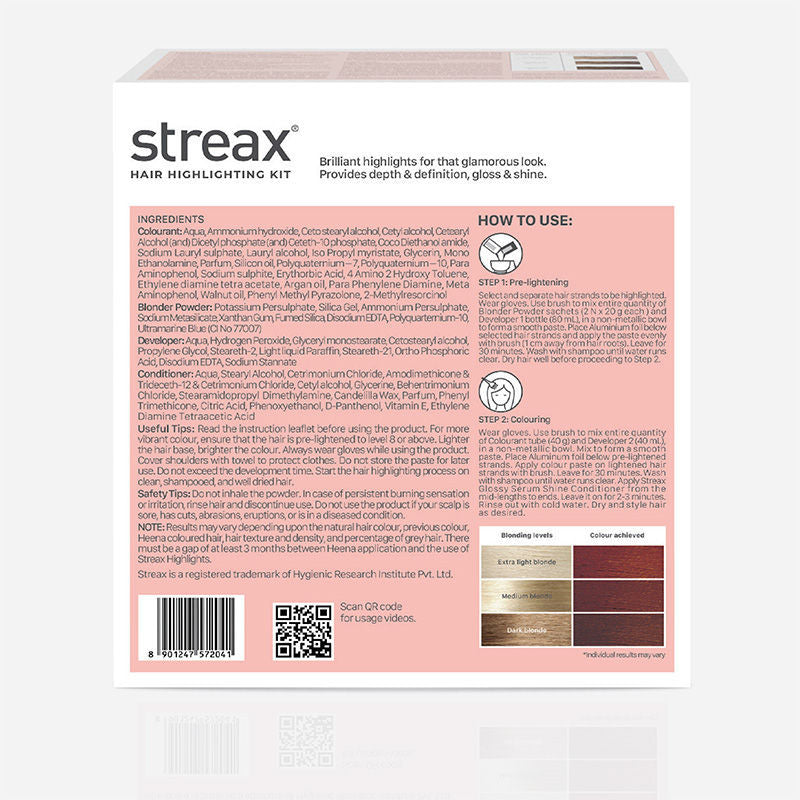 Streax Hair Colour Highlighting Kit - DIY Application, Enriched With Walnut & Argan Oil, Latte Brown, 220g Buy at Indicrest Image 9