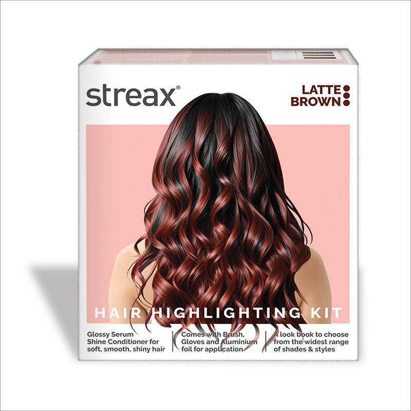 Streax Hair Colour Highlighting Kit - DIY Application, Enriched With Walnut & Argan Oil, Latte Brown, 220g Buy at Indicrest Image 10