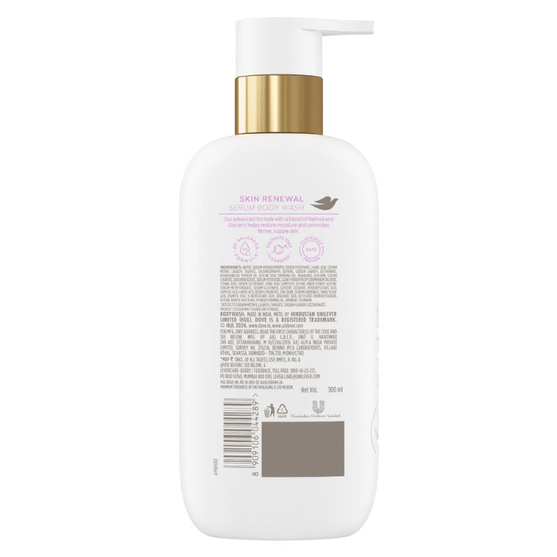 Dove 4% Restoring Serum With Retinol Skin Renewal Bodywash, 300ml Buy at Indicrest Image 8