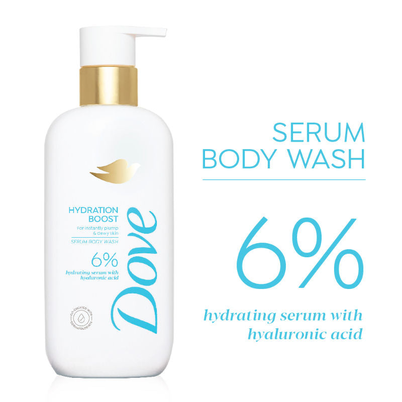 Dove 6% Hydrating Serum With Hyaluronic Acid Hydration Boost Bodywash, 300ml Buy at Indicrest