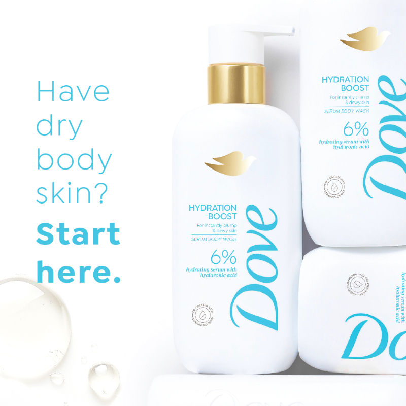 Dove 6% Hydrating Serum With Hyaluronic Acid Hydration Boost Bodywash, 300ml Buy at Indicrest Image 3