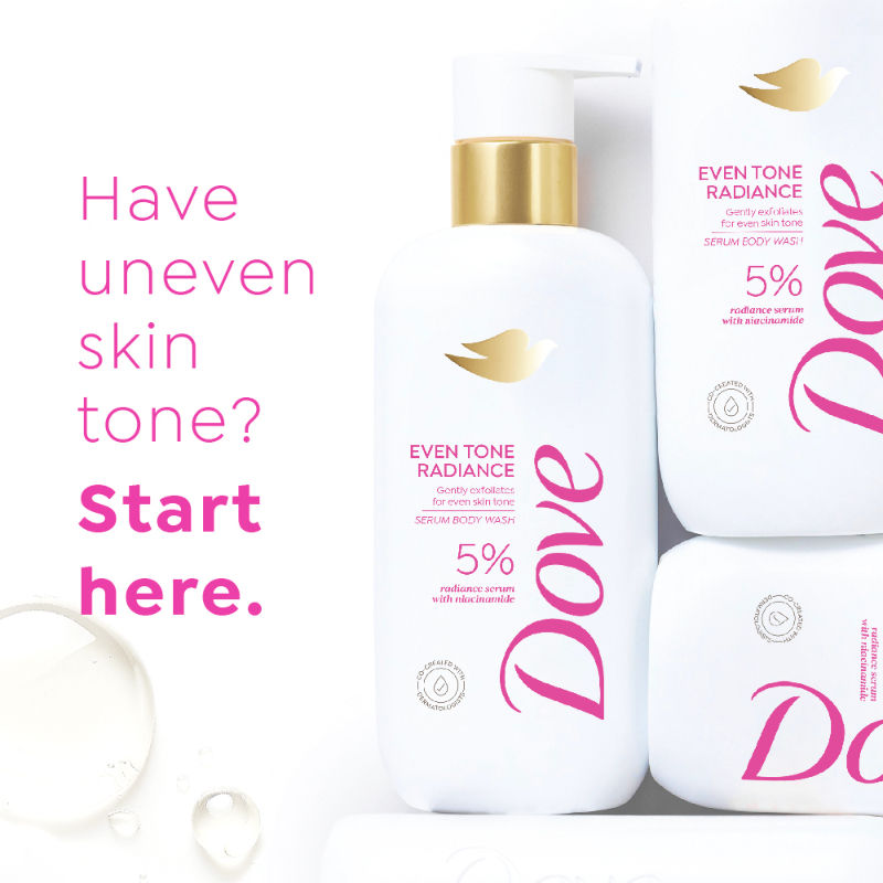 Dove 5% Radiance Serum With Niacinamide Even Tone Bodywash, 300ml Buy at Indicrest Image 3