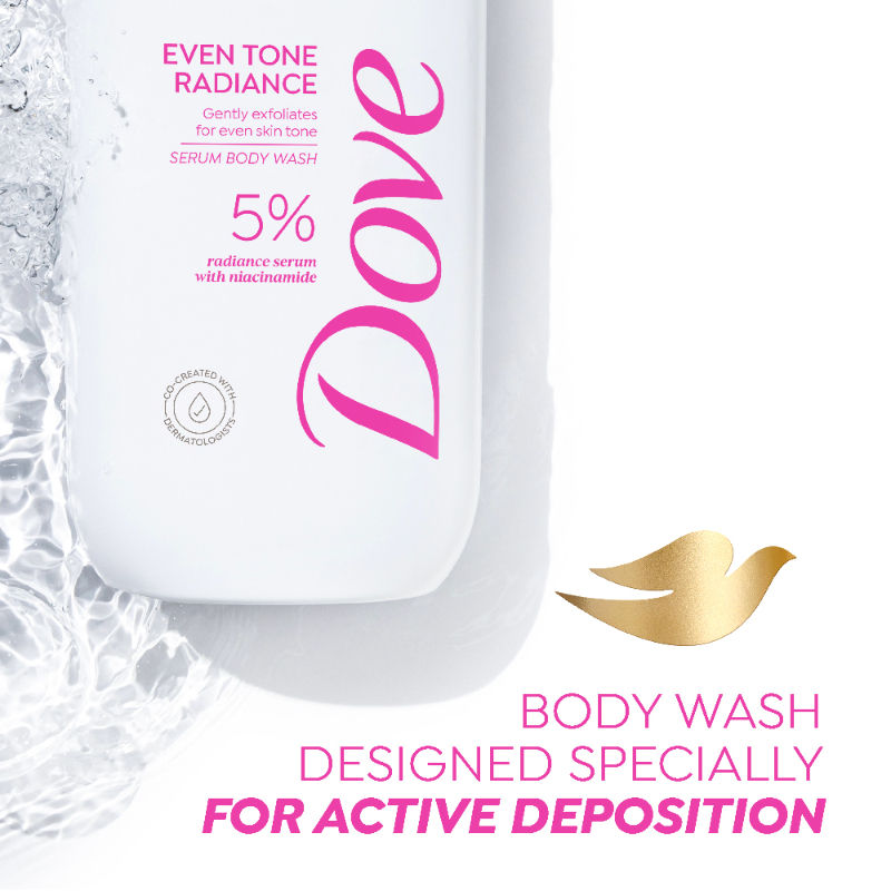 Dove 5% Radiance Serum With Niacinamide Even Tone Bodywash, 300ml Buy at Indicrest Image 6