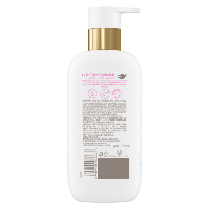 Dove 5% Radiance Serum With Niacinamide Even Tone Bodywash, 300ml Buy at Indicrest Image 9