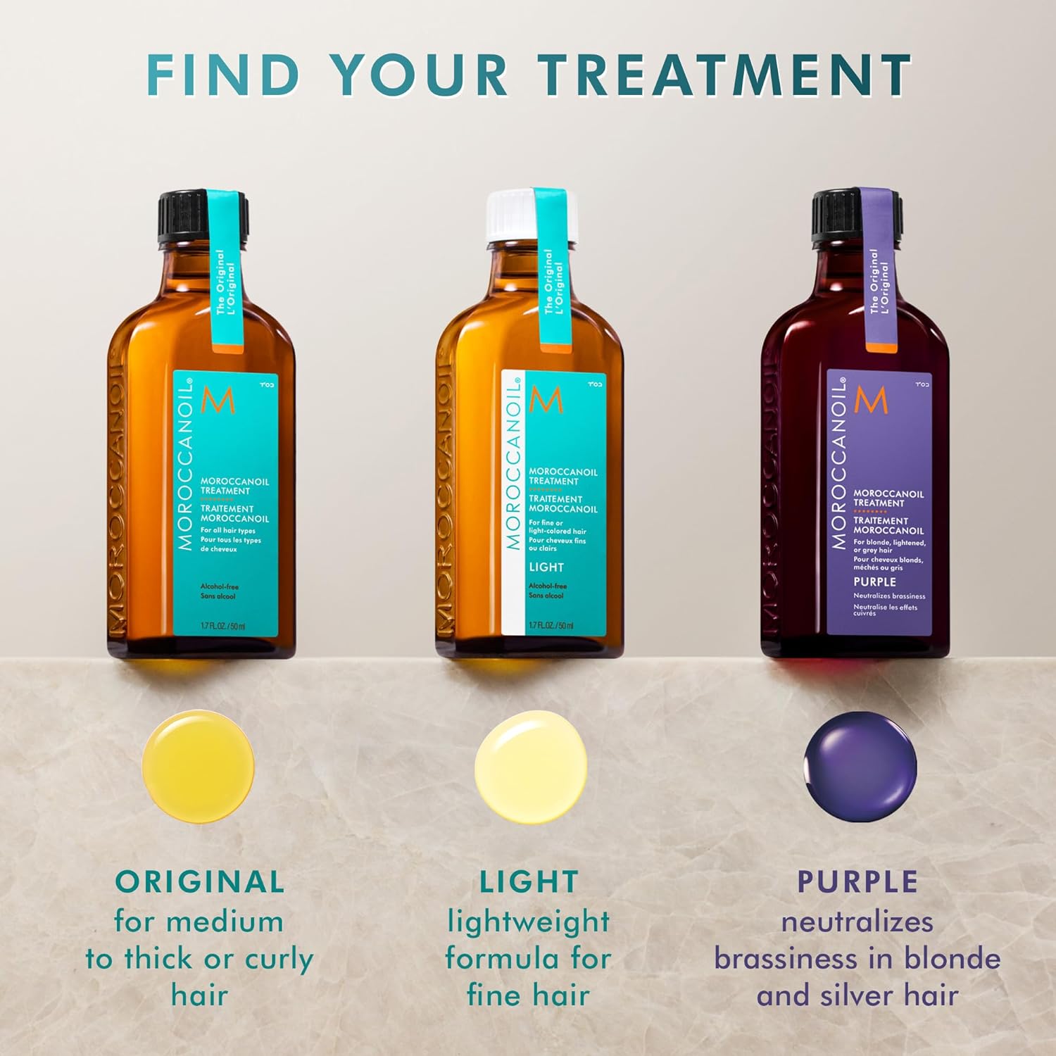 Moroccanoil Treatment Purple Oil | Argan Oil +Violet Pigments | Tones Brassiness in Blonde & Grey Hair, 25ml