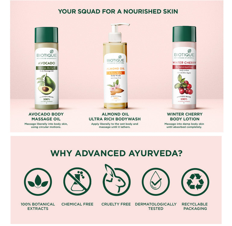 Biotique Winter Cherry Rejuvenating Body Lotion, 400ml - Image 7 - Buy from Indicrest