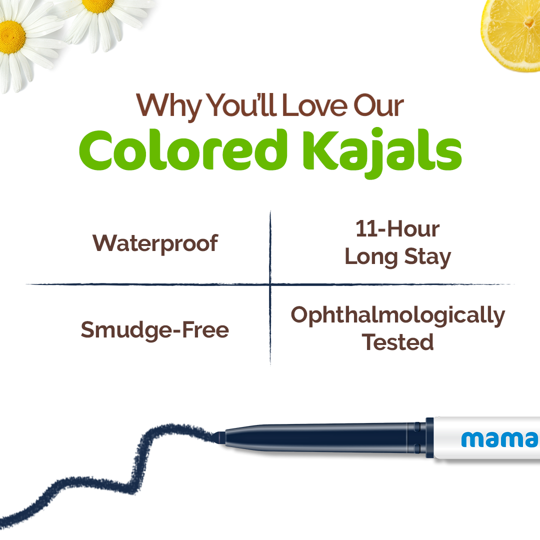 Mamaearth Long Stay Colored Kajal for 11-Hour Long Stay, Deep Ocean Blue - Image 3 - Buy from Indicrest