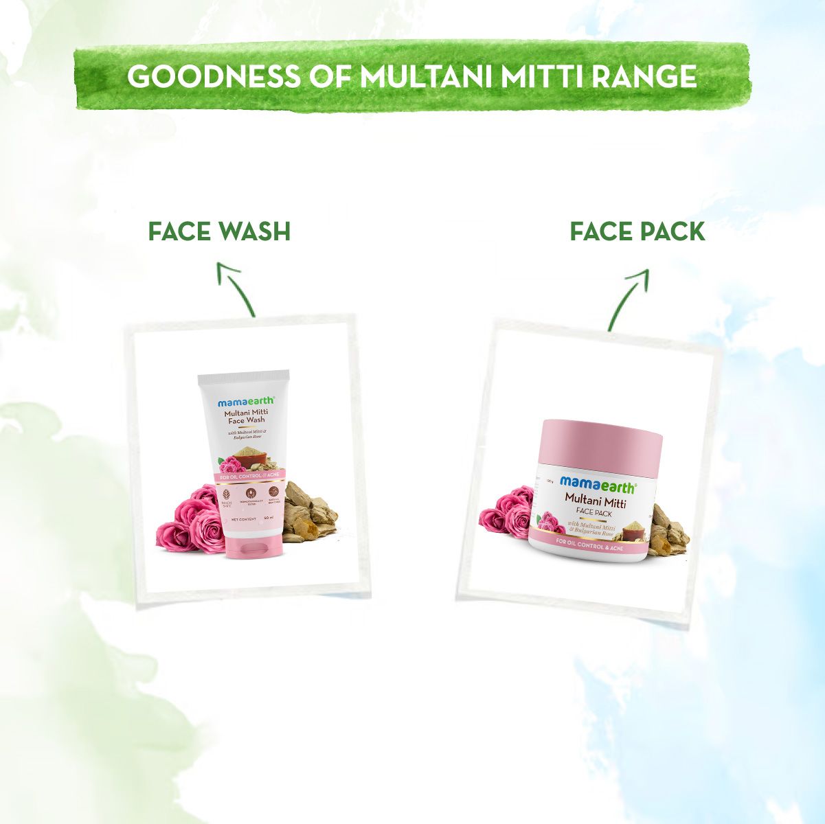 Mamaearth Multani Mitti Face Wash with Multani Mitti & Bulgarian Rose For Oil Control & Acne, 50ml - Image 6 - Buy from Indicrest