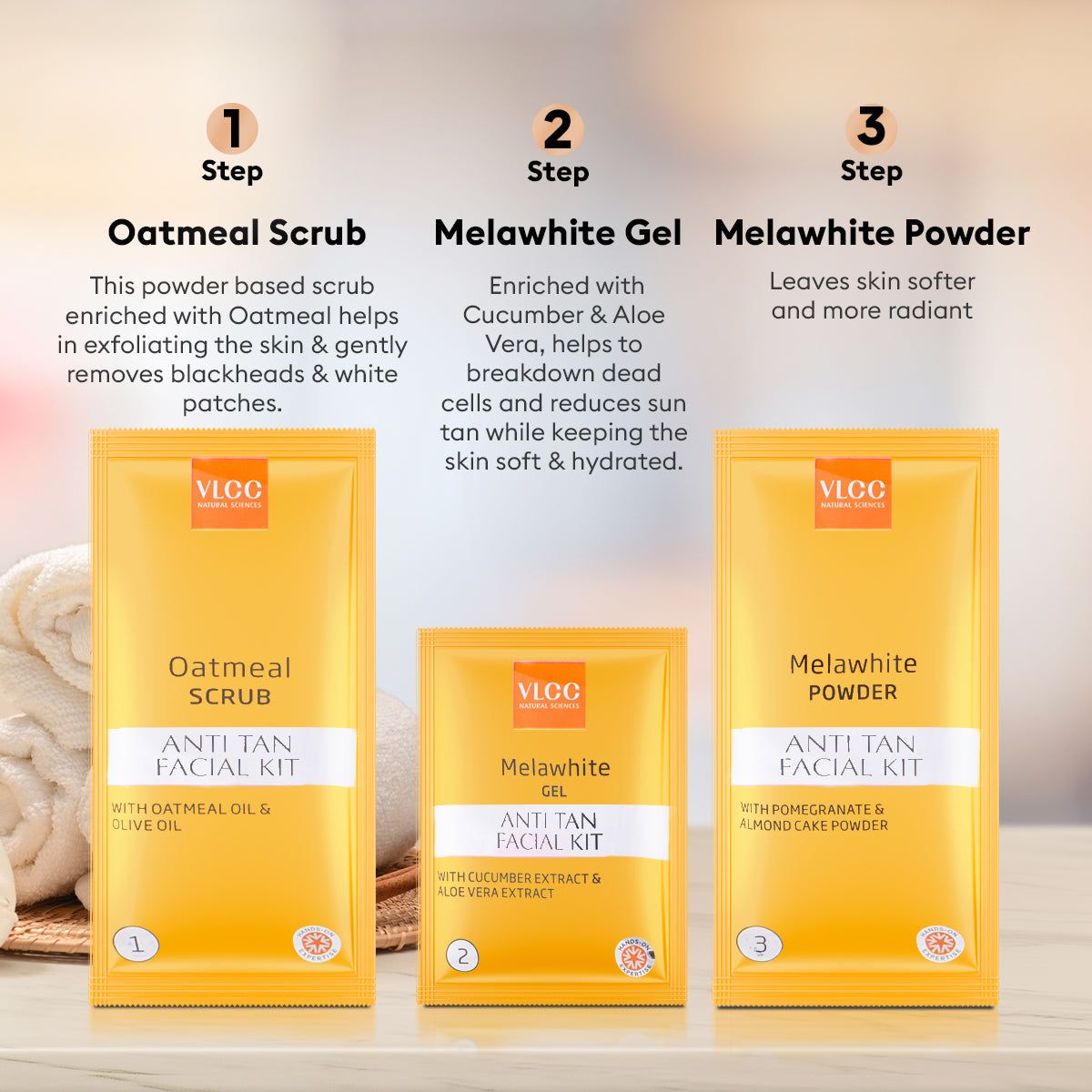 VLCC Salon Anti Tan Facial Kit ( 6 Facials )  - 300 g - Image 5 - Buy from Indicrest
